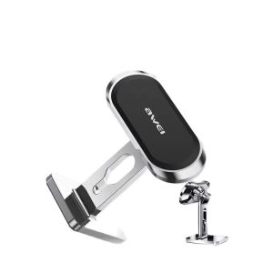 Awei X19 Car Phone Holder, 360 Degree - Silver