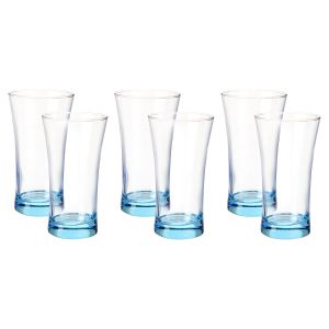 Pasabahce Cup Set, 6 Pieces - Clear Turquoise