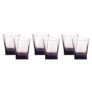 Pasabahce  Tea Cup Set, 6 Pieces -Clear Purple
