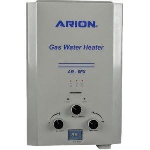 ARION Digital Gas Water Heater, 6L, AR-6FX - Silver