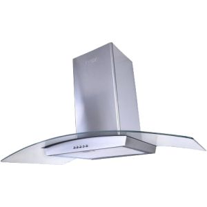 Purity Wall Mount Built in Hood, 90 cm - Silver