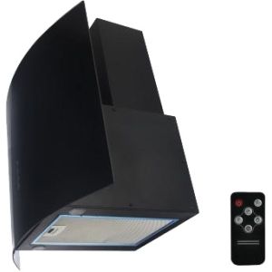 Purity Wall Mount Built in Hood, 90 cm - Black