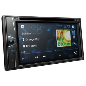 مشغل ميديا للسيارة بايونير، شاشة تاتش، بلوتووث، DVD، AUX، USB، AVH-G225BT - اسود