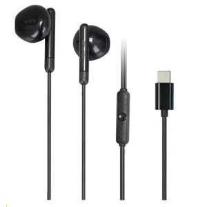 Awei Pc-6T Wired Headphone, Type C, 1.2 Meter Cable - Black