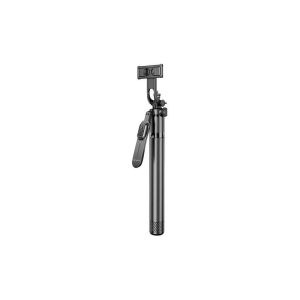 Awei X56 Portable Aluminum Selfie Stick, Foldable, Bluetooth, Compatible With Android And Ios Systems - Black