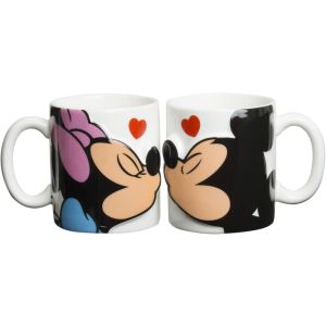 SAN2148 Mickey Mouse And Minnie Mouse 3D Mug Set, 2 Pieces, 300 Ml - Multi Color