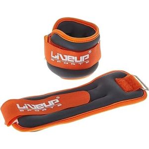 Liveup Ankle And Wrist Weights, 2 Pieces 0.5 Kg, Ls3049 - Orange Gray