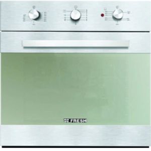 Fresh GEOFR60CMS-9651 Built-in Oven, 60 cm, Gas, Electric Grill, Hydraulic Door - Silver