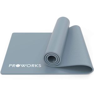 Non-Slip Exercise Mat With Carrying Strap, 183 X 60 X 1 Cm, Grey