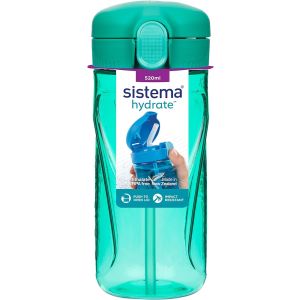 Sistema Plastic Water Bottle, 520 Ml - Green