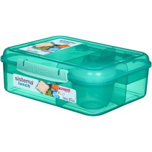 Sistema Plastic Lunch Box, 1.65 Liters - Turquoise