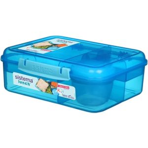 Sistema Plastic Lunch Box, 1.65 Liters - Blue