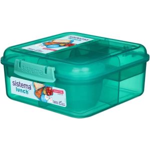Sistema Plastic Lunch Box, 1.25 Liters - Turquoise