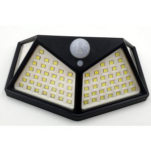 Solar Powered Wall Flashlight - Black