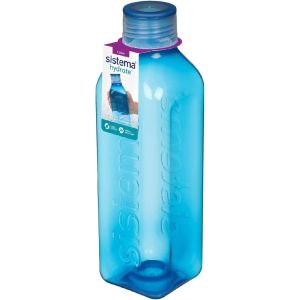 Plastic Water Bottle Sistema, 1 Liter - Blue