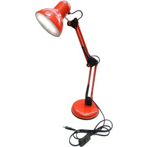 Desk Lamp, Adjustable, 360 Degree Rotation - Red