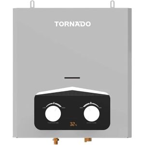 Tornado Gas Water Heater, 6 Liters, Without a Chimney, Digital, GH-6SN-S - Silver