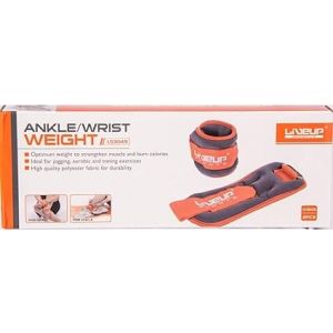 Liveup Ls3049 Ankle And Wrist Weights, 2 Pieces 0.25 Kg, Ls3049 - Orange Gray