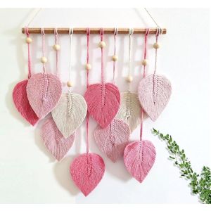 مكرمية حائط قطن ديكور، 43x56 سم - متعدد الالوان