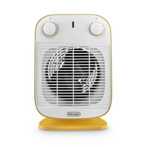 De'Longhi HFS50B20.YE Fan Heater, up to 2000W, 3 Power Settings - White  Yellow