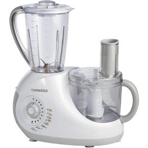 Tornado FP-9300G Food Processor, 750 Watt, 2 Liter Bowl, 1.5 Liter Blender - White