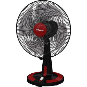 Tornado TDF16 Desk Fan, 16 Inch, 4 Blades -Black Red
