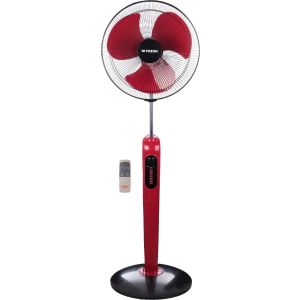 Fresh Top Stand Fan, 16 Inch, 3 Blades, 3 Speeds, with Remote Control - Red Black
