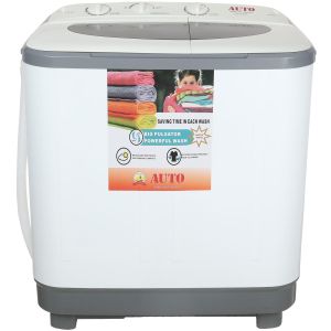 Auto TW-9000 Half Automatic Washing Machine, 2 Tube, 9 kg - White Grey