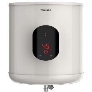 Tornado EWH-S35CSE-F Electric Water Heater With Digital Screen, 35 Liter - Off White