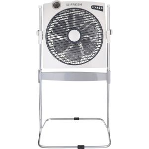 Fresh Stand Box Fan, 14 Inch, 3 Speeds - White Grey