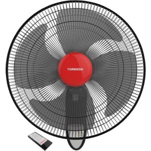 Tornado EPS-16R Wall Fan, 16 Inch, 4 Blades, with Remote - Black 