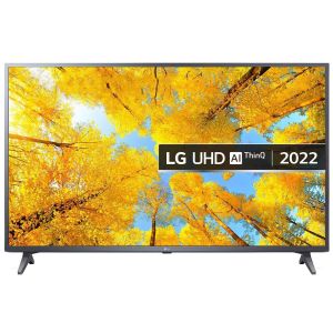 LG 43UQ75006 Smart TV, 43 Inch, UHD 4K, Magic Remote, With Built-in Receiver - Black