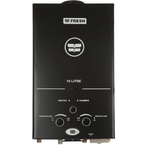 Fresh Spa Gas Water Heater, 10 Liter - Black