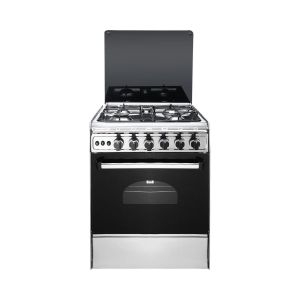 Al-Ahram cooker, Stainless Steel, 4 burners, 60×60 cm - Silver Black