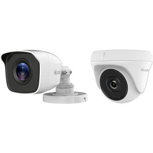 كاميرا مراقبة خارجية هاي لوك، 2 ميجابكسل، THC-B120-PC - ابيض + كاميرا مراقبة داخلية هاي لوك، 2 ميجابكسل، THC-T120-PC - ابيض