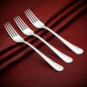 Nouval Food Fork Set, 3 Pieces - Silver