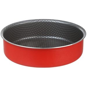 Trueval Teflon Oven Tray, 24 Cm - Red