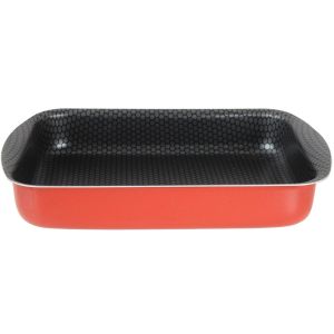 Trueval Teflon Oven Tray, 30 cm - Red
