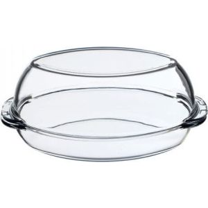 Pasabahce PA-59052 Oval Oven Tray with Cover - Clear