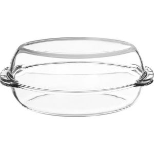 Pasabahce Oven Tray with Cover - Clear