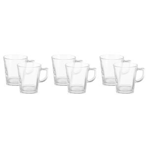 Pasabahce Tea Mug Set, 6 Pieces, 270 ml - Clear