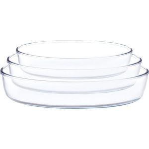 Borcam Trays Set, 3 Pieces, PA159027 - Clear