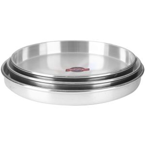 Aboud Aluminum Basbousa Trays Set, 3 Pieces - Silver