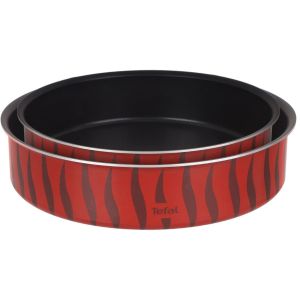 Tefal Oven Trays Set, 2 Pieces - Dark Red
