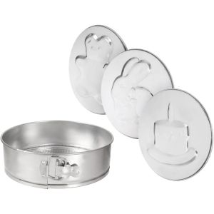 Rocky Teflon Cake Mold, Clips - Silver