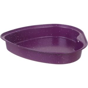 Rocky Granite Heart Shape Cake Mold, 25 cm - Purple