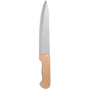 AMW Stainless Steel Knife with Wood Handle, 8 Inch - Wooden Silver