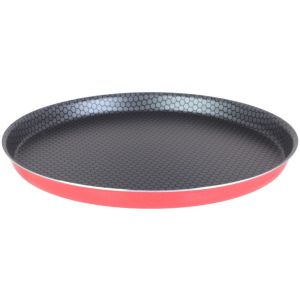 Trueval Teflon Pizza Tray, 30 cm - Red
