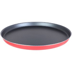 Trueval Teflon Pizza Tray, 32 cm - Red