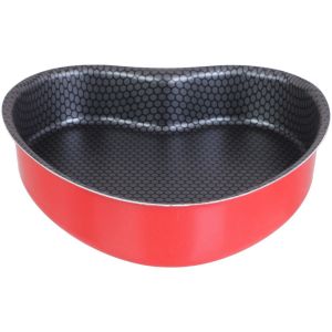 Trueval Teflon Heart Shape Cake Mold, 26 cm - Red